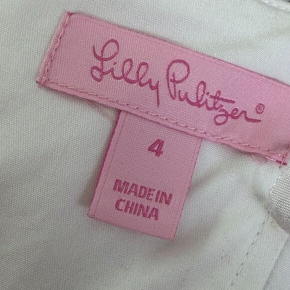 Lilly Pulitzer Betsey White Cocktail Dress Size 4 Embellished Date night new - Picture 11 of 14